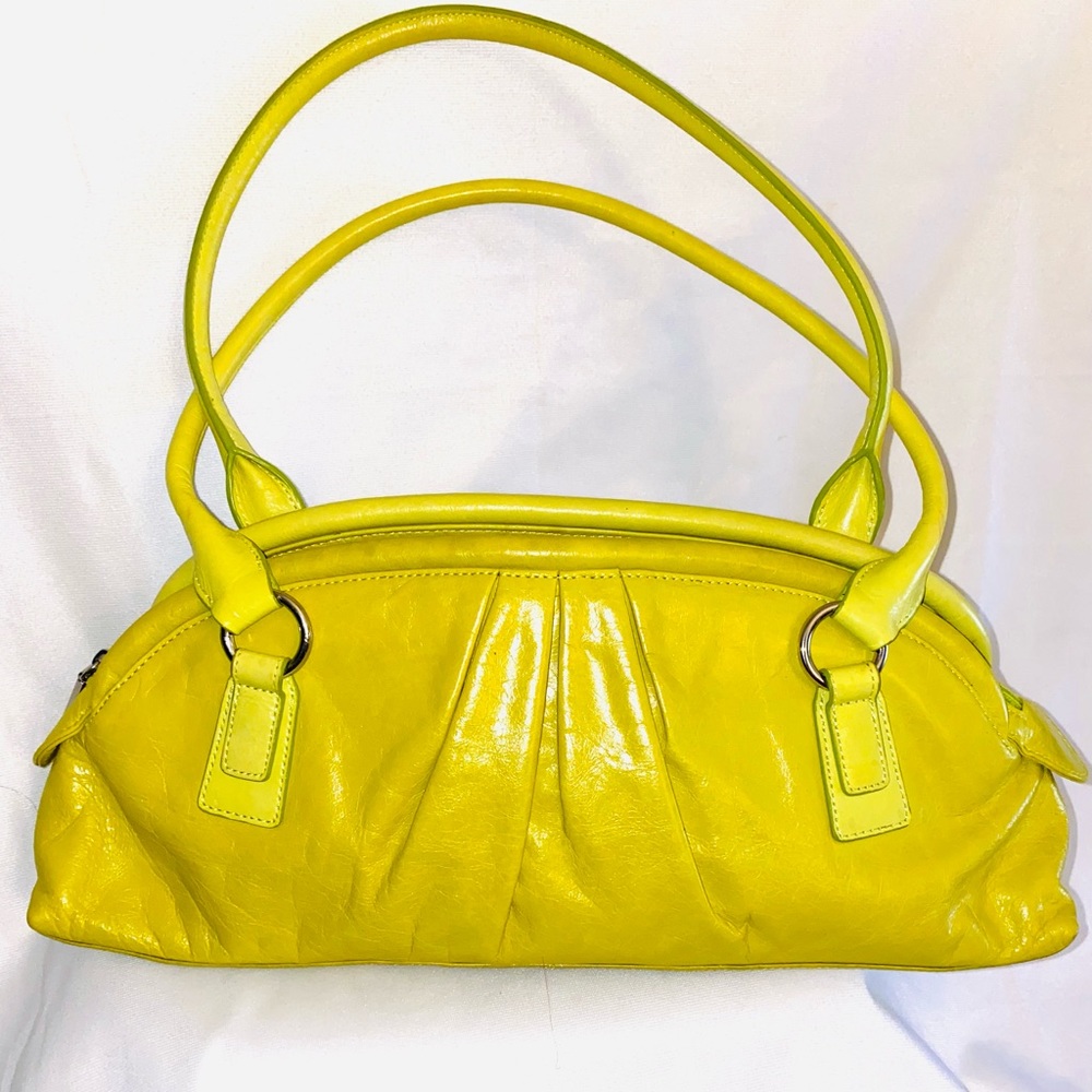 HOBO Bright Yellow Leather Shoulder Bag